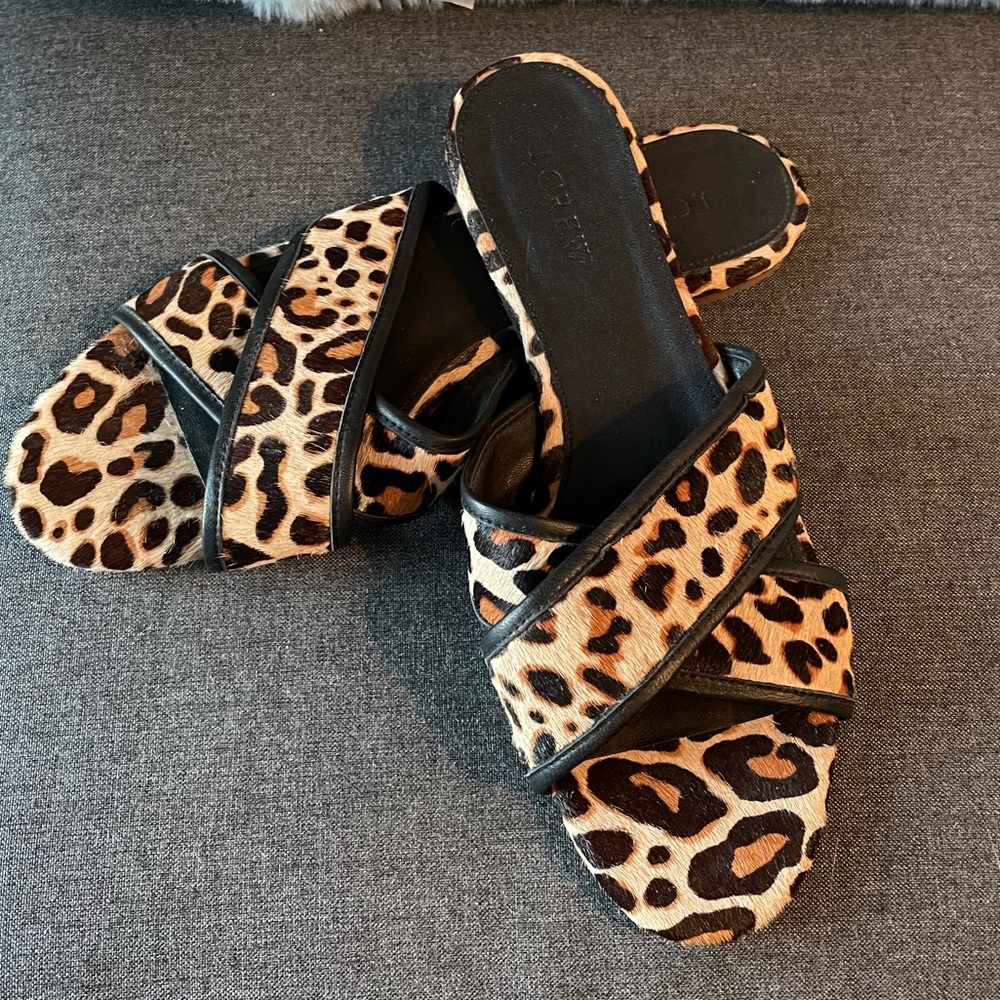 Jcrew Dyed Calf Hair sandals
